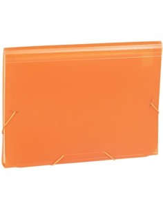 Carpeta fuelle fº 13 departamentos naranja polipropileno